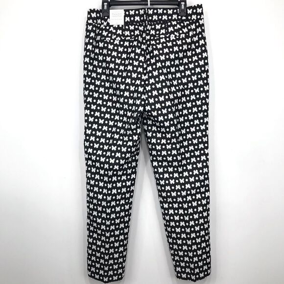 Talbots Hampshire Ankle Pant in Black with White Butterflies NEW - Picture 5 of 16